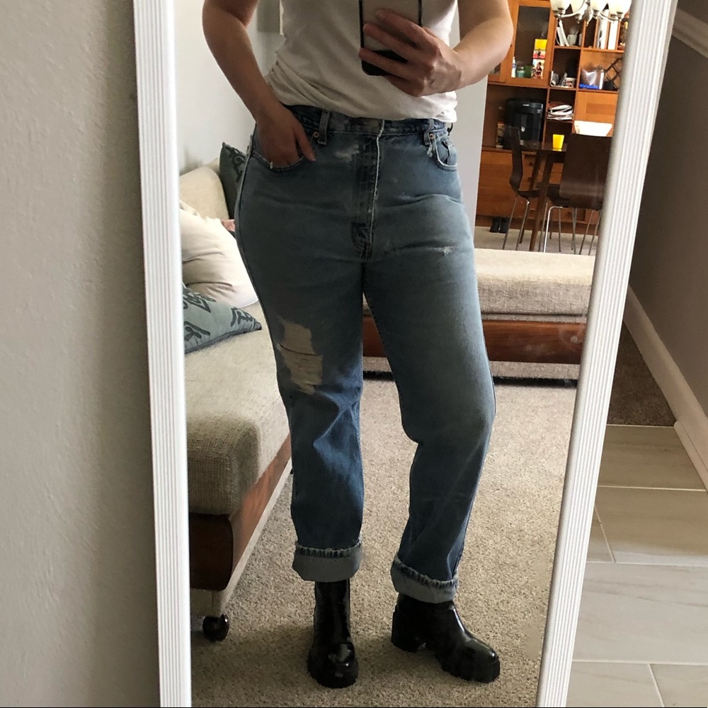 Vintage Levi’s 505 36 x 30  jean straight leg high waist 1990s orange tag y2k